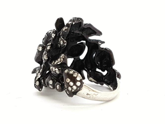 Bague 51 Repossi Bague Nérée Or noir Diamant 58 Facettes 00038GD