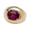 Bague 51 Jonc anglais or rose, rubis Mozambique 2.53 cts. 58 Facettes 30327