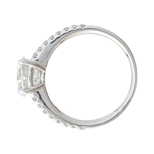 Bague 53 Bague solitaire en or blanc, diamant 1,89 carat. 58 Facettes 29860