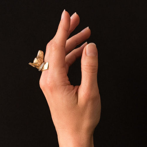 Bague 55 Bague chien et son collier diamants 58 Facettes 19-075-55