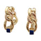 Boutons de manchette Boutons de manchette Cartier "Etrier" en 2 tons d'or et saphirs 58 Facettes 30364