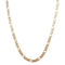Collier Chaîne mixte maille gourmette alternée, or rose. 58 Facettes 30306