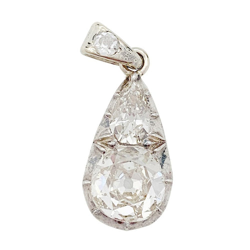Pendentif Pendentif diamants en or rose et argent. 58 Facettes 30166