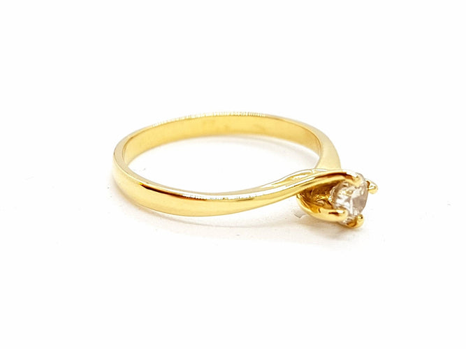 Bague 51 Bague Solitaire Or jaune Diamant 58 Facettes 06304CD