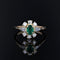 Bague 52 Bague or jaune émeraude diamants 58 Facettes 21-328-52