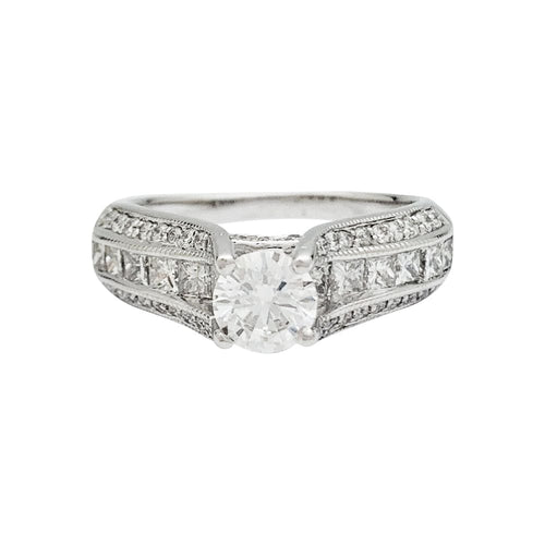 Bague 57 Bague diamant 0,70 carat en or blanc. 58 Facettes 30445