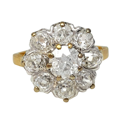 Bague 53 Bague marguerite Lacloche Frères en Or jaune, Platine et Diamants. 58 Facettes 29507