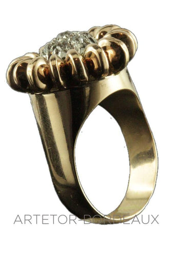 Bague 52 Bague fleur 50' 58 Facettes 19601
