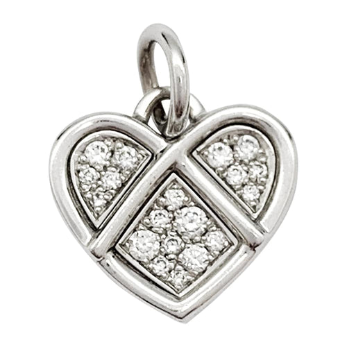 Pendentif Pendentif Poiray, collection "L'Attrape-coeur", or blanc, diamants. 58 Facettes 30353