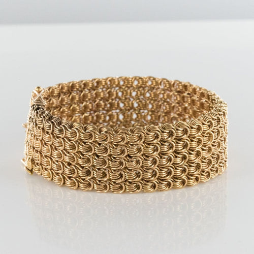 Bracelet Bracelet ancien maille tressée ajourée 58 Facettes 19-232