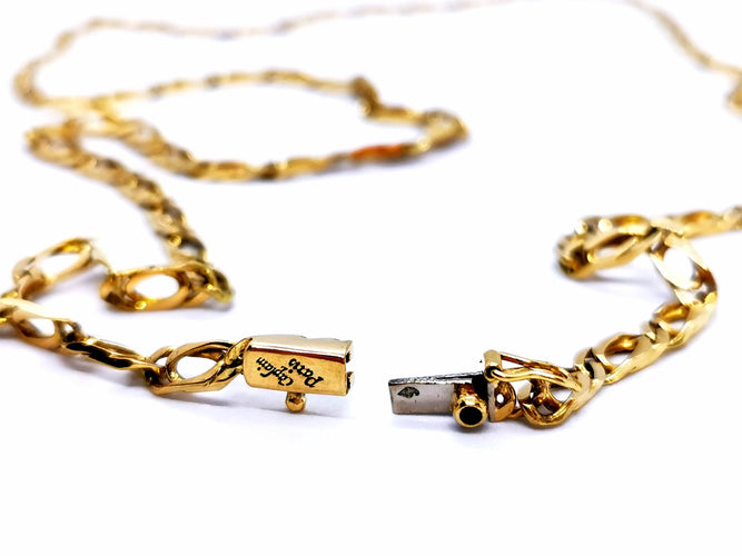 Collier Caplain Saint André Collier Sautoir Or jaune Saphir 58 Facettes 979581CN