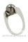 Bague 55 Bague moderne perle noire et diamants 58 Facettes 16461