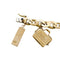 Bracelet Bracelet breloques en or jaune, émail et saphir. 58 Facettes 30179