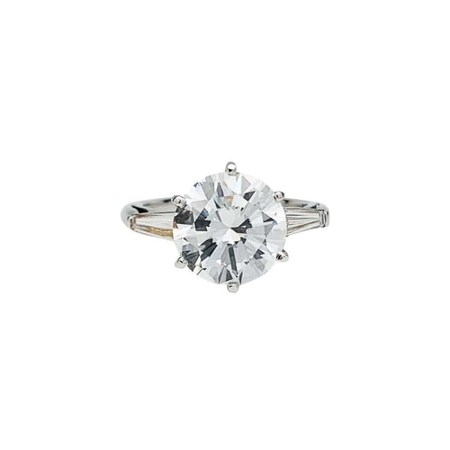 Bague 49.5 Solitaire platine, diamant 3.32 carats. 58 Facettes 30505