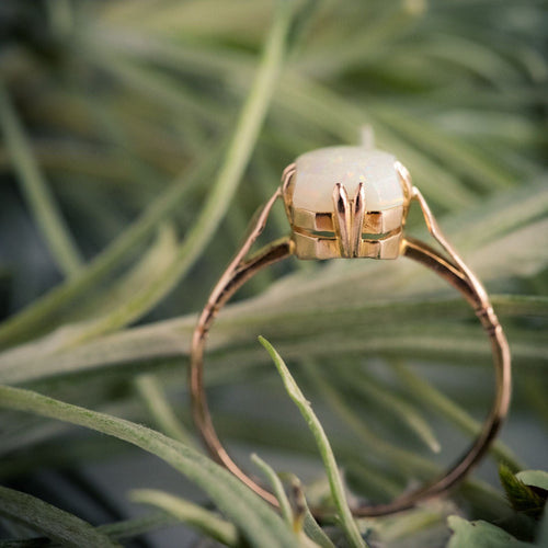 Bague 55 Bague ancienne opale solitaire 58 Facettes 19-471-48