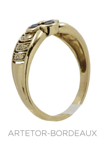 Bague 54 Bague saphirs et diamants 58 Facettes 28601