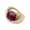 Bague 51 Jonc anglais or rose, rubis Mozambique 2.53 cts. 58 Facettes 30327