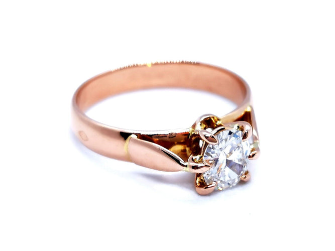 Bague 54 Bague Solitaire Or rose Diamant 58 Facettes 997149CN