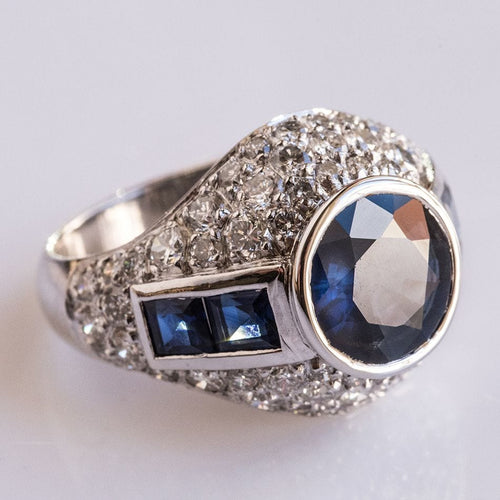 Bague 49 Bague Saphirs et Diamants 58 Facettes 6228-50