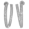 Boucles d'oreilles Boucles d'oreilles créoles Cartier, or blanc, diamants. 58 Facettes 29956