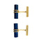 Boutons de manchette Boutons de manchette bâtonnets en or jaune et lapis lazuli. 58 Facettes 30193