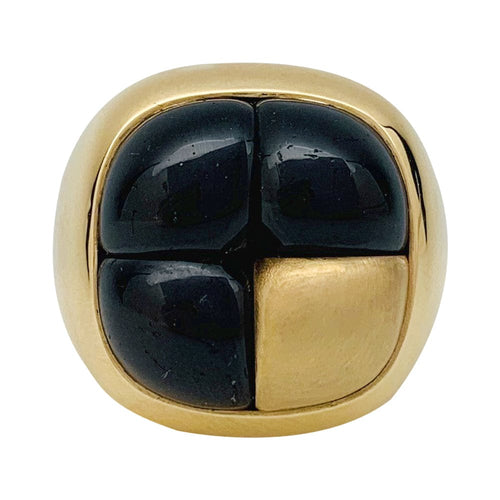 Bague 52 Bague Pomellato "Mosaico" en or jaune et grenat. 58 Facettes 29383