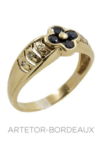 Bague 54 Bague saphirs et diamants 58 Facettes 28601