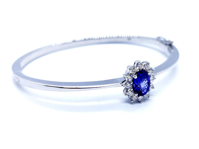 Bracelet Bracelet Or blanc Tanzanite 58 Facettes 997179CN