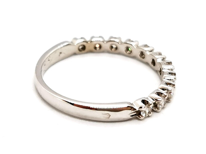 Bague 54 Bague Demie alliance Or blanc Diamant 58 Facettes 1167354CD