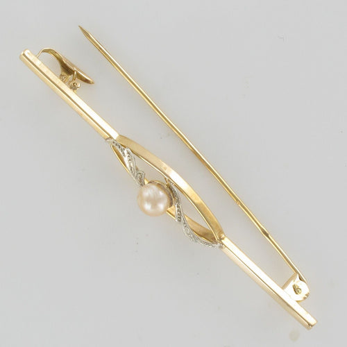 Broche Broche barrette ancienne perle fine 58 Facettes 13-052