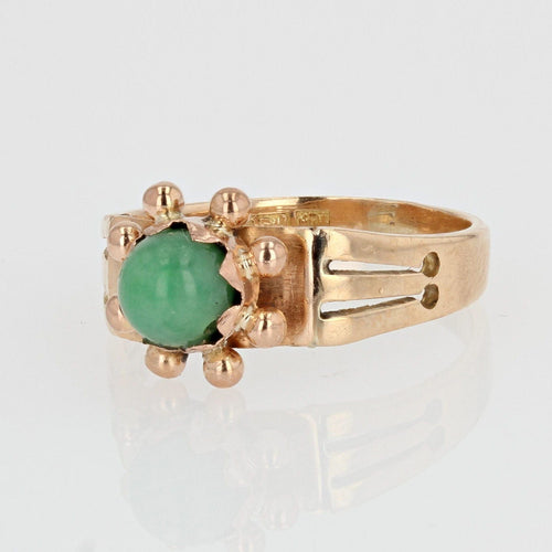 Bague 54 Bague ancienne jade or rose 58 Facettes 06-058-50