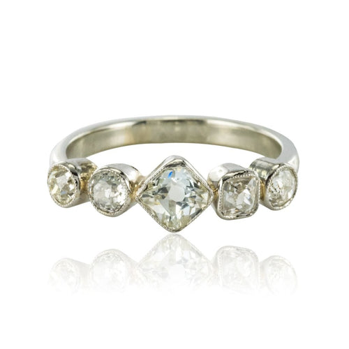 Bague 53 Bague ancienne jarretière diamants 58 Facettes 18-071-53-1