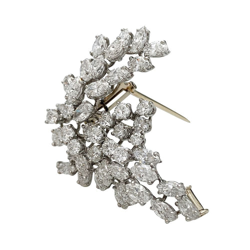 Broche Broche Chaumet diamants, platine et or blanc. 58 Facettes 30612