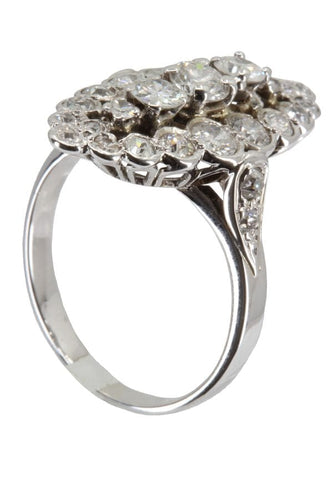 Bague Marquise ancienne diamants 58 Facettes 037371