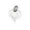 Pendentif Pendentif O.J.PERRIN "Coeur Légendes" or blanc. 58 Facettes 30354