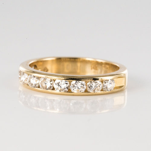 Bague 52 Demi alliance or jaune diamants 58 Facettes 20-257-48