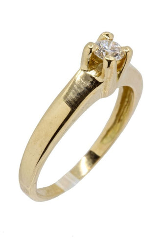 Bague 52 Solitaire diamant 0.15 carat 58 Facettes 037661-1