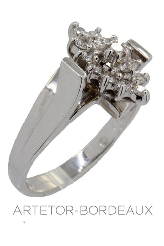 Bague 61 Bague diamants années 50' 58 Facettes 33511