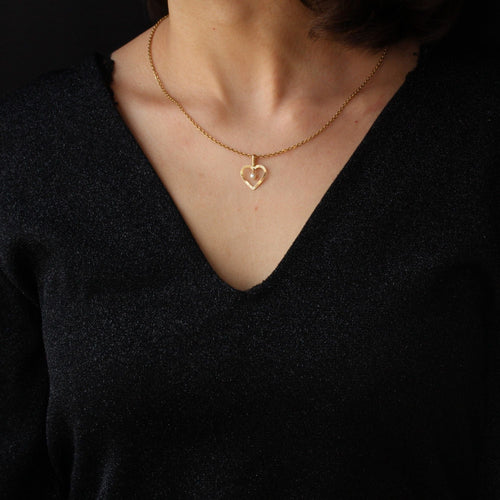 Pendentif Pendentif coeur et sa perle 58 Facettes 19-455H