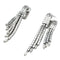 Boucles d'oreilles Boucles d'oreilles en or blanc, diamants baguettes et navettes. 58 Facettes 24626