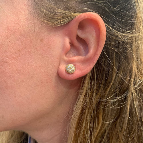 Boucles d'oreilles Boucles d'oreilles Cartier en or jaune et diamants. 58 Facettes 30122