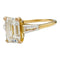 Bague 52 Bague diamant taille émeraude 2 carats, or jaune. 58 Facettes 30566