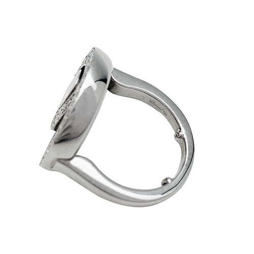 Bague 52 Bague Chopard "Happy Diamonds" en or blanc et diamants. 58 Facettes 30470