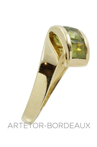 Bague 58 Bague moderne péridots 58 Facettes 27611
