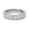 Bague 50 Alliance demi-tour diamants en or blanc. 58 Facettes 29811