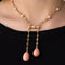 Collier Collier ancien négligé corail peau d'ange et diamants 58 Facettes 17-285