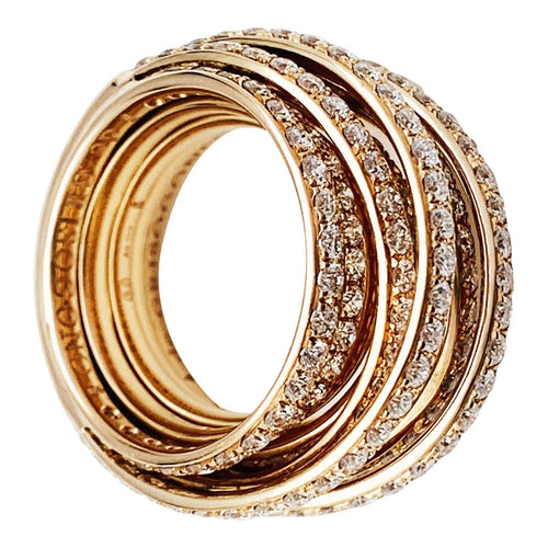 Bague 52 Bague de Grisogono "Allegra" en or rose et diamants. 58 Facettes 30547