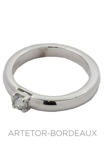 Bague 51 Solitaire diamant 0.22 carat 58 Facettes 29251