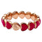 Bague 49 Bague Poiray, "Coeurs Perlés", or rose, laque rose. 58 Facettes 30336