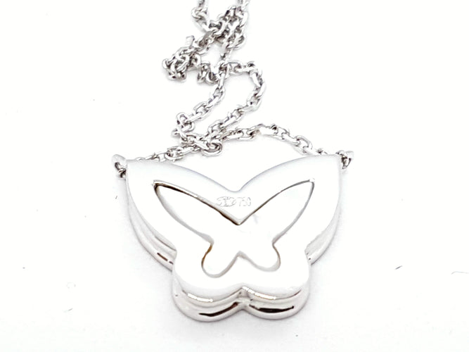 Collier Collier Chaîne + pendentif Or blanc Diamant 58 Facettes 06168CD